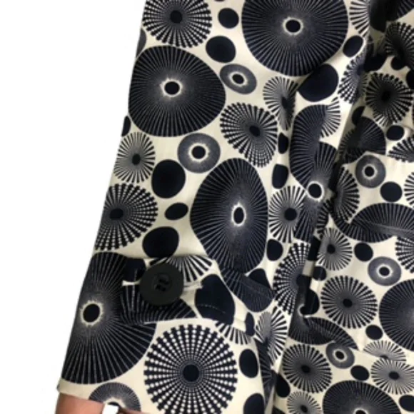 NWT Peck & Peck Navy/Vanilla Belted Fully Lined Coat Size M - Picture 7 of 12